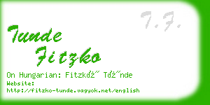 tunde fitzko business card